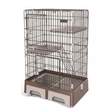 Deluxe Pet Cage Brown 